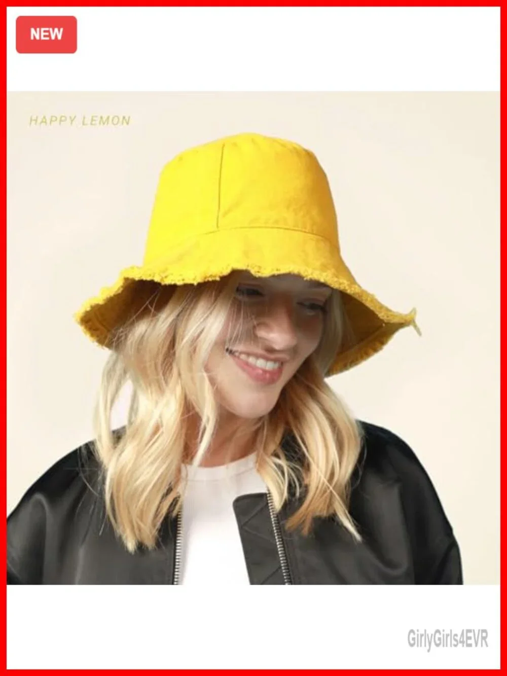 Frayed Bucket Hat - Trendy Washed Cotton Wide Brim Boonie Outdoor Sun Hat